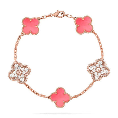 [Renovia Jewelry] CLOVER 5 MOTIFS  PINK MOP BRACELET COLLECTION