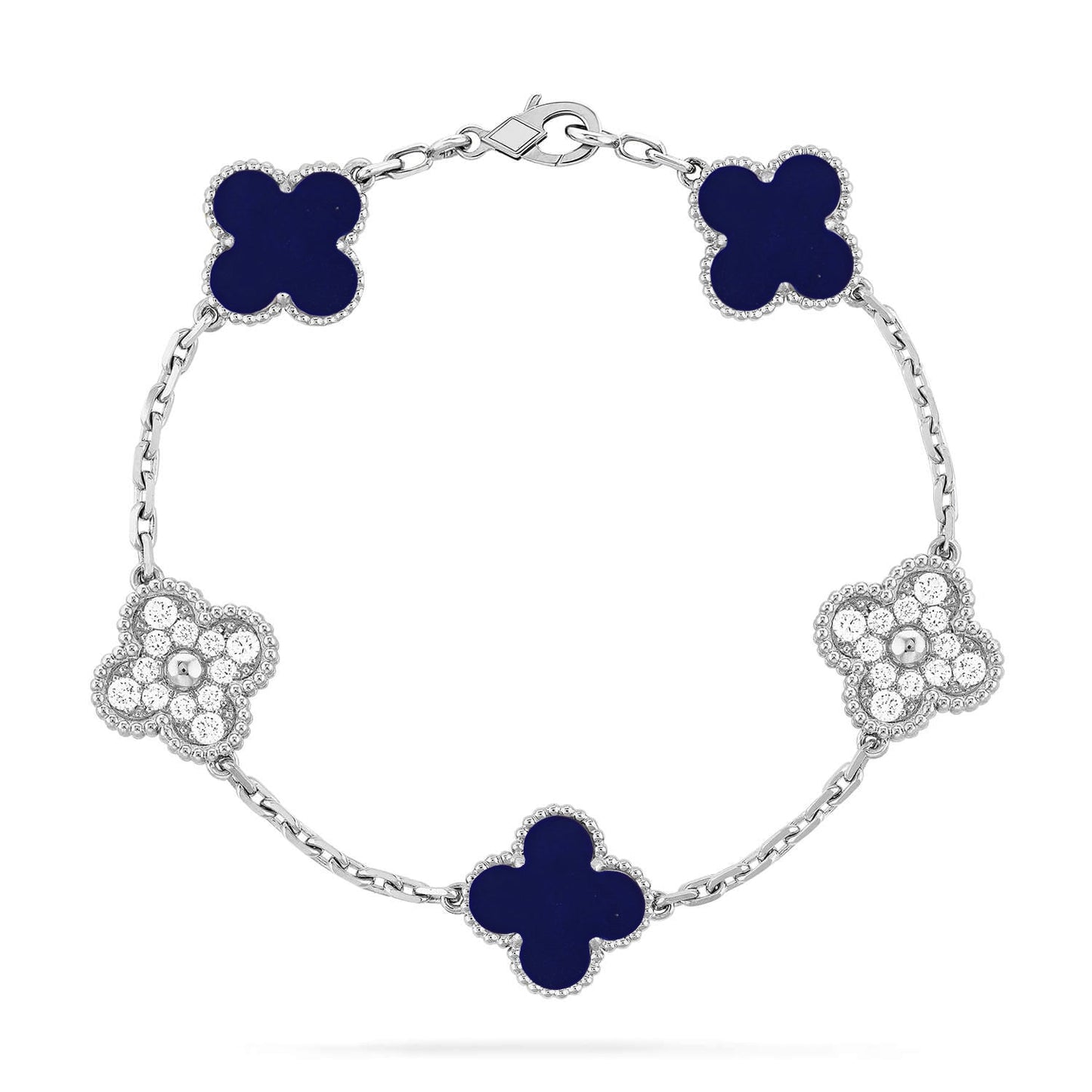 [Renovia Jewelry]CLOVER 5 MOTIF LAPIS LAZULI BRACELET COLLECTION