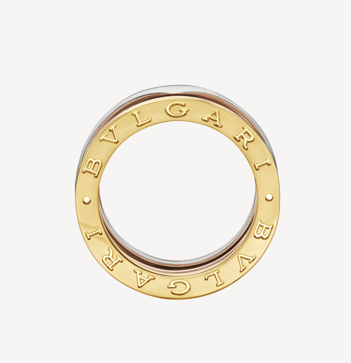 [Renovia Jewelry]ZERO 1 THREE-BAND ROSE WHITE AND YELLOW RING