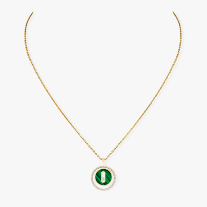 [Renovia Jewelry]LUCKY MOVE 1 DIAMOND MALACHITE GOLD DIAMOND NECKLACE