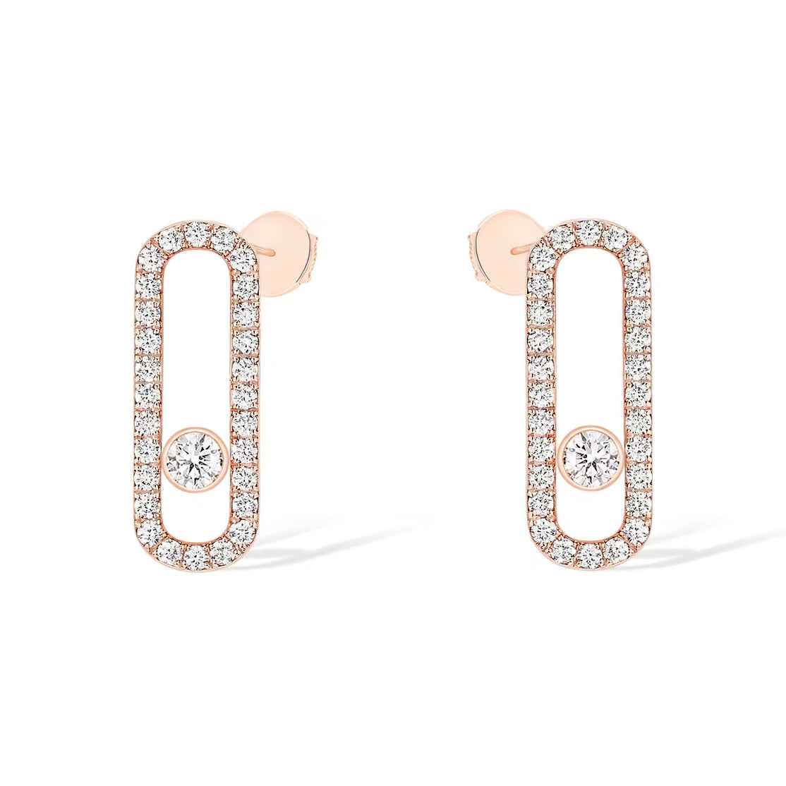 [Renovia Jewelry]MOVE UNO STUD DIAMOND PAVED EARRINGS