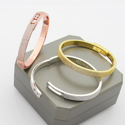[Renovia Jewelry]Move Noa Full Pavé Diamond Bangle Bracelet