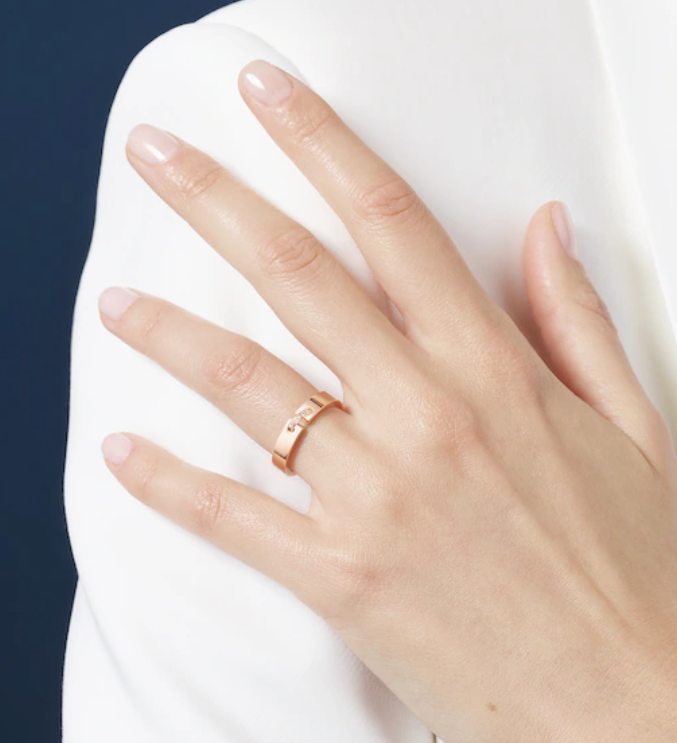 [Renovia Jewelry]ALLIANCE LIENS VIDENCE DIAMOND 4MM RING
