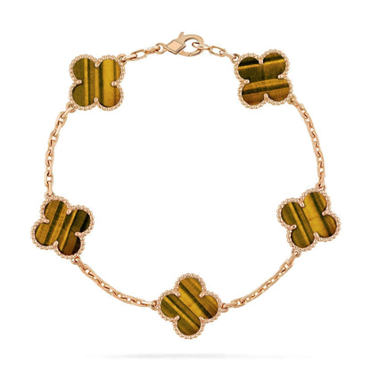 [Renovia Jewelry] CLOVER 5 MOTIFS TIGER EYE BRACELET COLLECTION