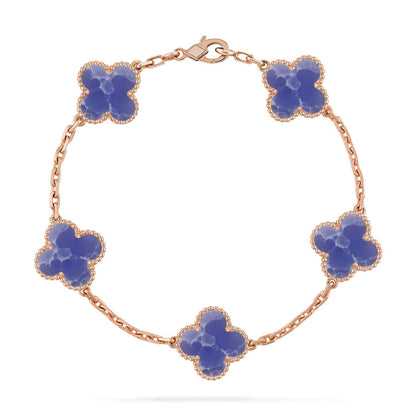 [Renovia Jewelry]CLOVER 5 MOTIF BLUE VEINS BRACELET COLLECTION