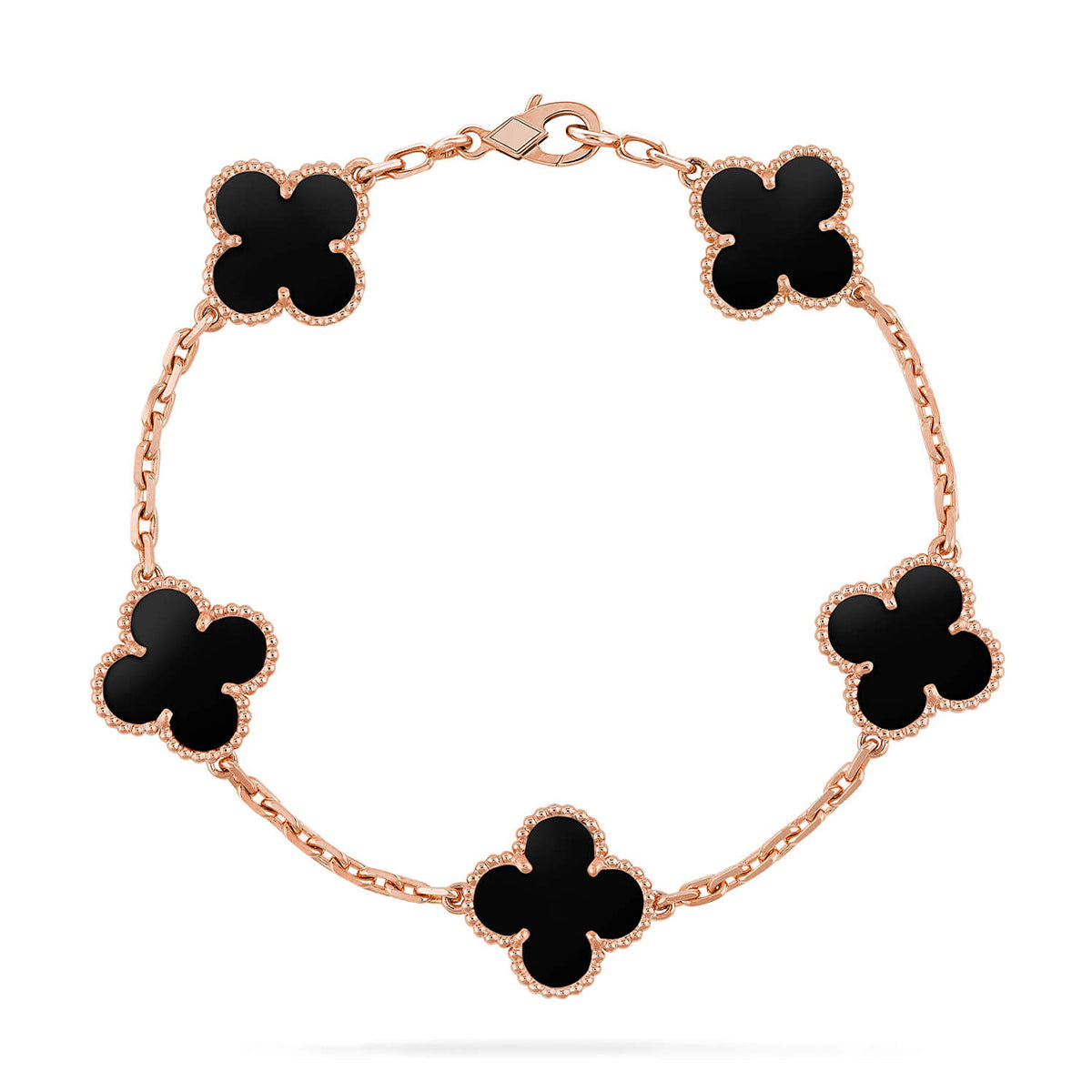 [Renovia Jewelry] CLOVER 5 MOTIF ONYXS BRACELET COLLECTION