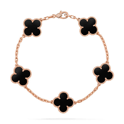 [Renovia Jewelry] CLOVER 5 MOTIF ONYXS BRACELET COLLECTION