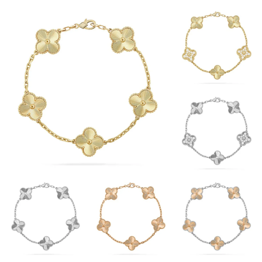 [Renovia Jewelry] CLOVER 5 MOTIF LASER BRACELET COLLECTION