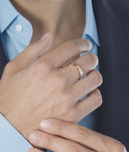 [Renovia Jewelry]ALLIANCE LIENS VIDENCE DIAMOND 4MM RING
