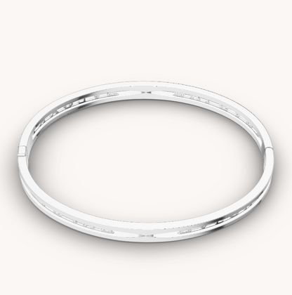 [Renovia Jewelry]ZERO 1 SPIRAL LOGO SILVER BRACELET