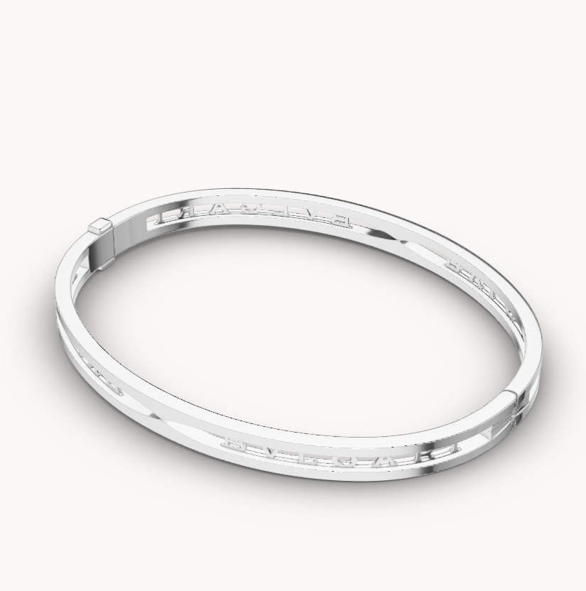 [Renovia Jewelry]ZERO 1 SPIRAL LOGO SILVER BRACELET