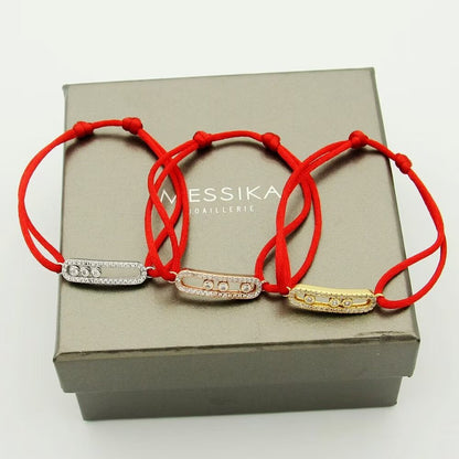 [Renovia Jewelry]Care(Medium-3.5mm) pink cord pavé bracelet