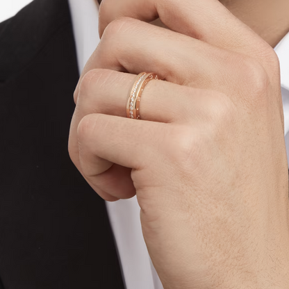 [Renovia Jewelry]ZERO 1 ONE-BAND PAVED DIAMONDS ON THE SPIRAL RING