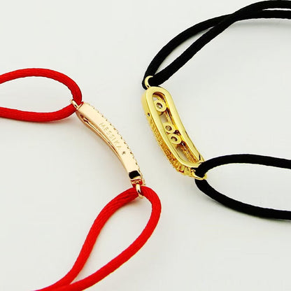 [Renovia Jewelry]Care(Medium-3.5mm) pink cord pavé bracelet