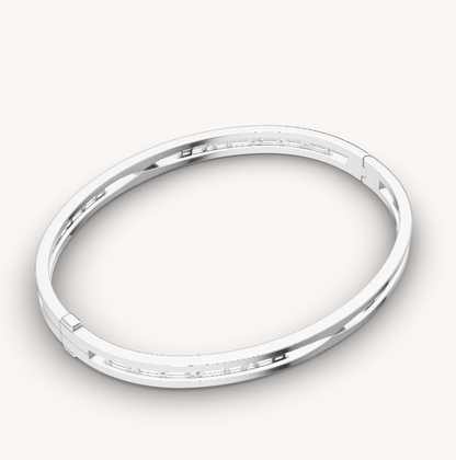 [Renovia Jewelry]ZERO 1 SPIRAL LOGO SILVER BRACELET