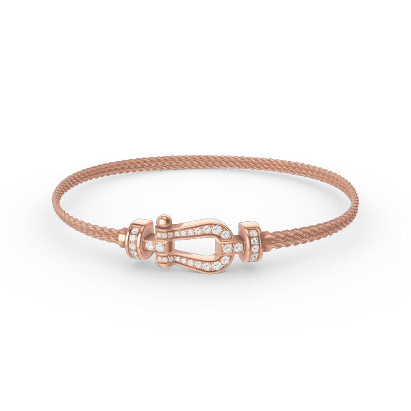 [Renovia Jewelry]FORCE SMALL HORSESHOE  DIAMOND CHAIN ROPE BRACELET