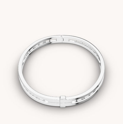 [Renovia Jewelry]ZERO 1 SPIRAL LOGO SILVER BRACELET
