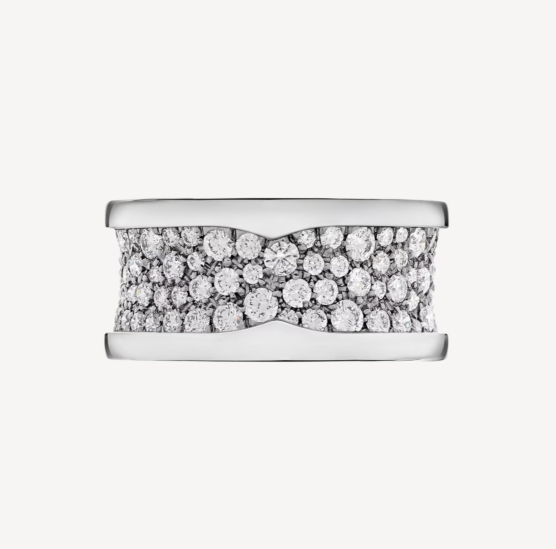 [Renovia Jewelry]ZERO 1 WITH PAVED DIAMONDS ON THE SPIRAL RING