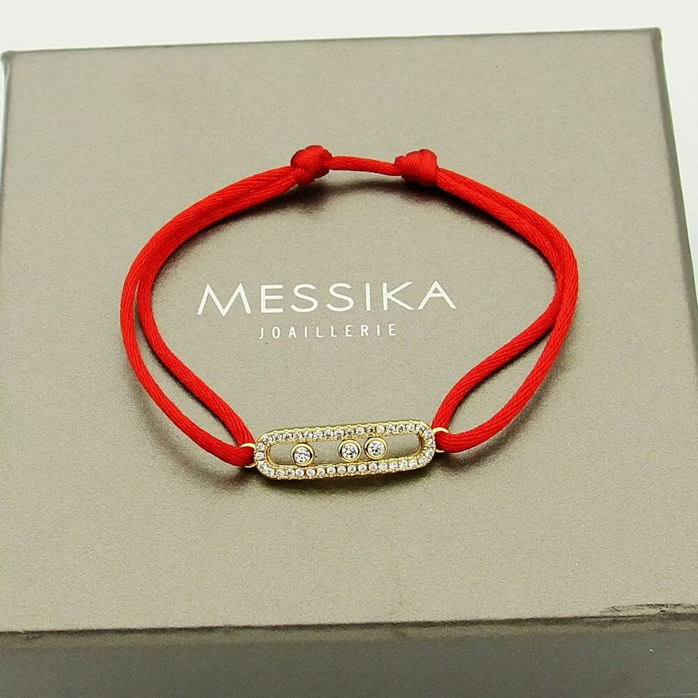 [Renovia Jewelry]Care(Medium-3.5mm) pink cord pavé bracelet