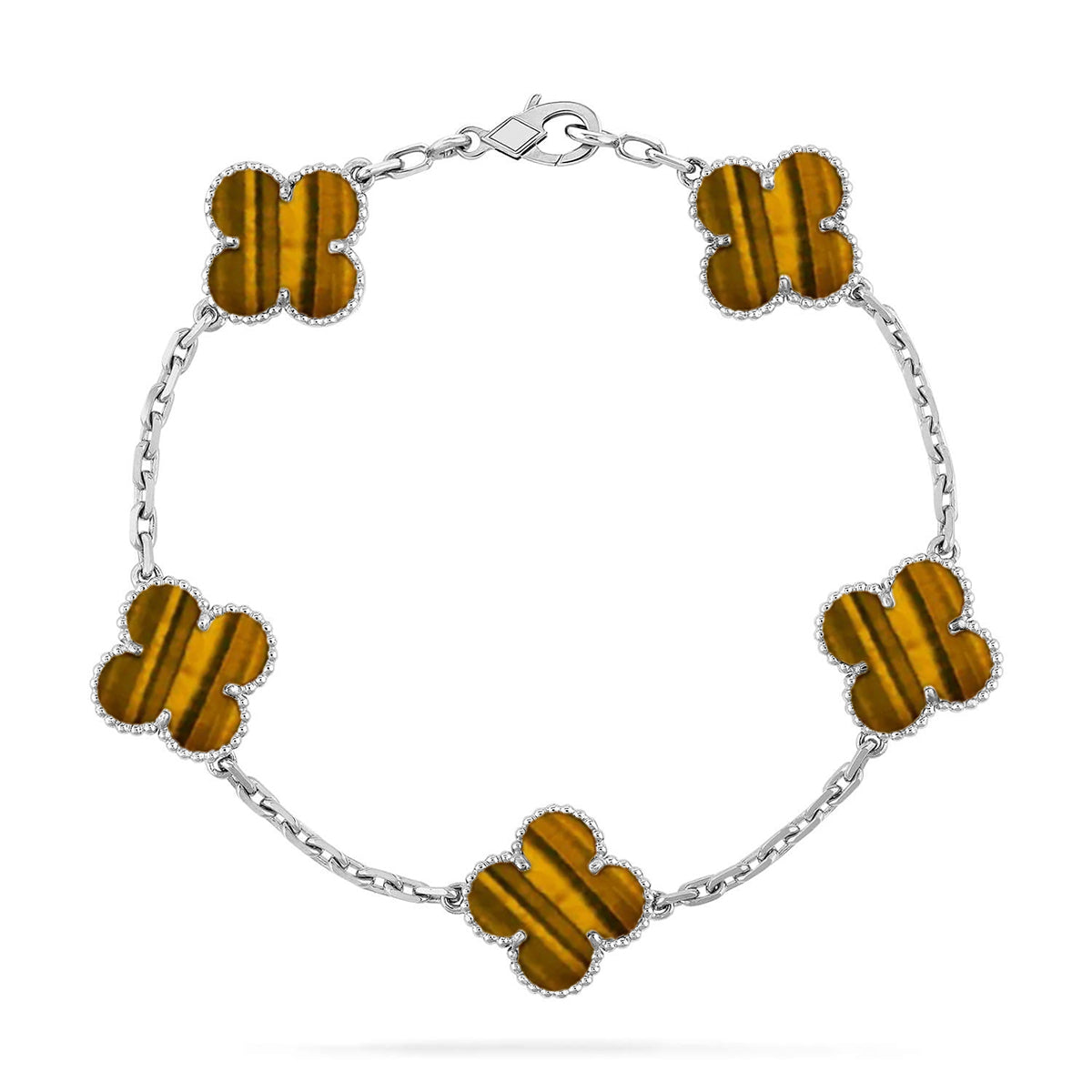[Renovia Jewelry] CLOVER 5 MOTIFS TIGER EYE BRACELET COLLECTION