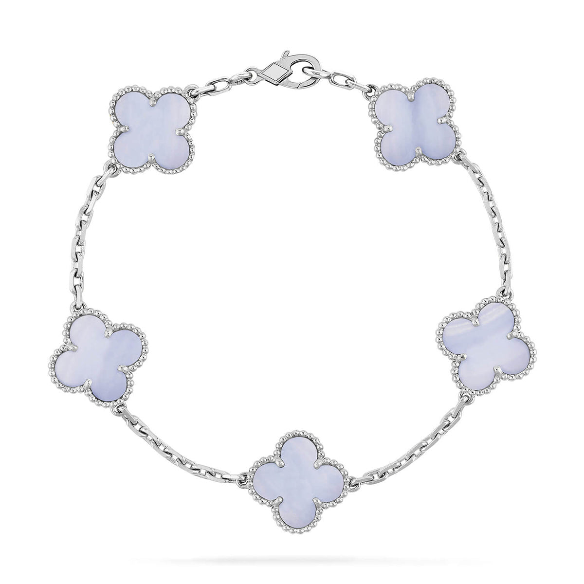 [Renovia Jewelry] CLOVER 5 MOTIF PURPLE CHALCEDONY BRACELET COLLECTION