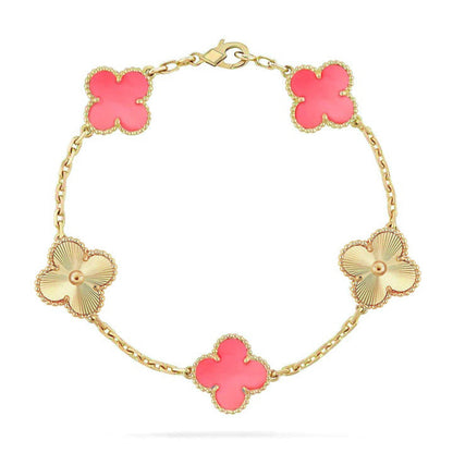 [Renovia Jewelry] CLOVER 5 MOTIFS  PINK MOP BRACELET COLLECTION