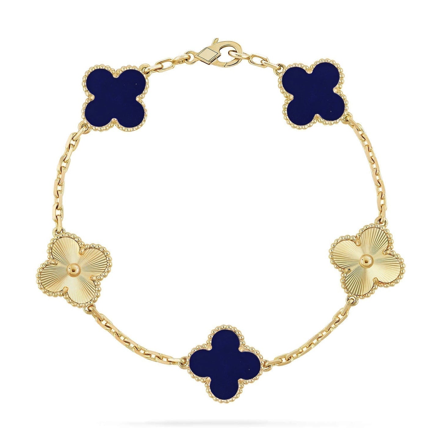 [Renovia Jewelry]CLOVER 5 MOTIF LAPIS LAZULI BRACELET COLLECTION