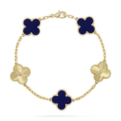 [Renovia Jewelry]CLOVER 5 MOTIF LAPIS LAZULI BRACELET COLLECTION
