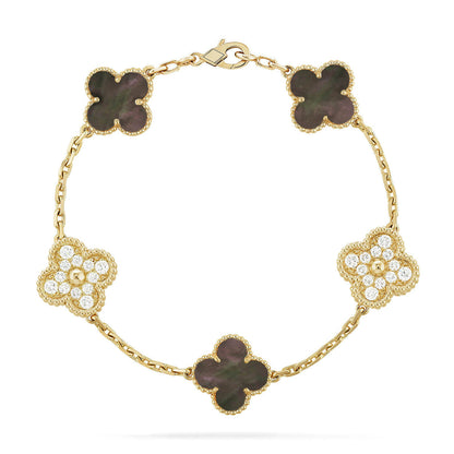 [Renovia Jewelry] CLOVER 5 MOTIF GRAY MOP BRACELET COLLECTION