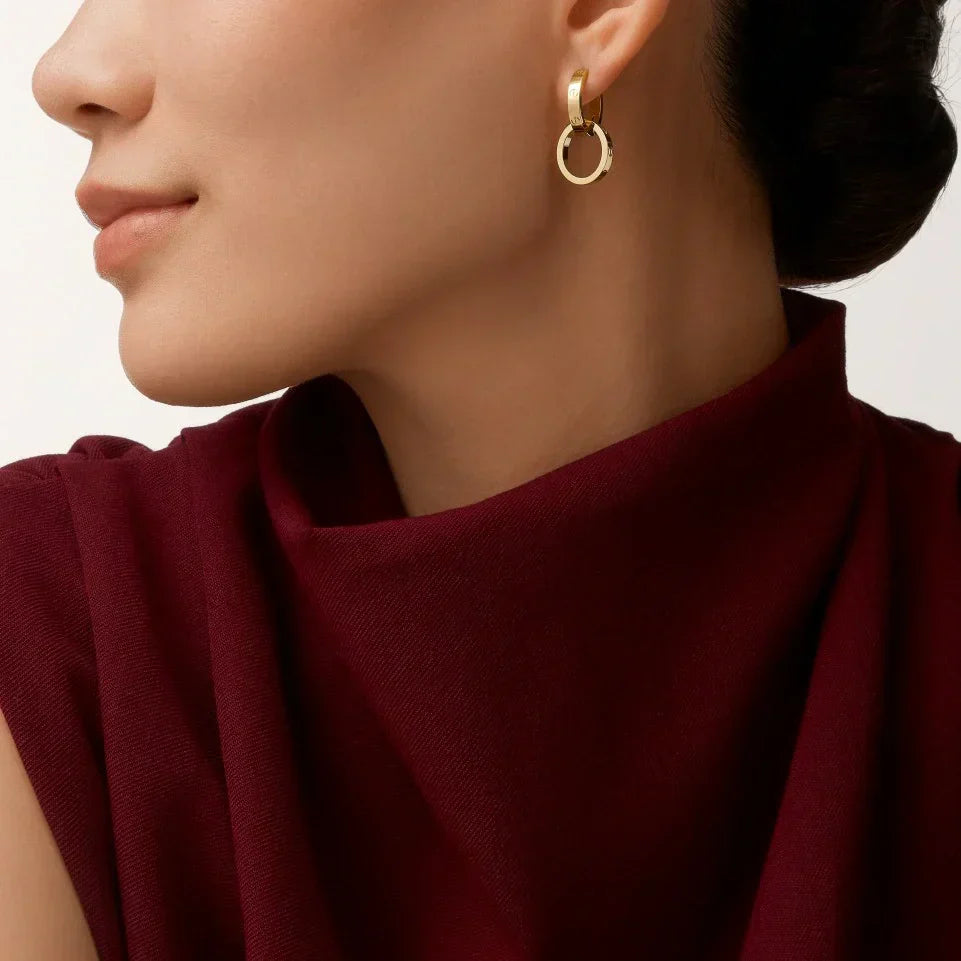 [Renovia Jewelry]LOVE 3.3MM DANGLE EARRINGS