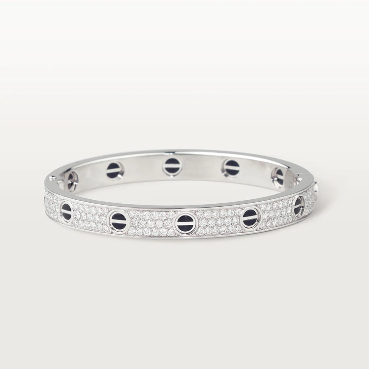 [Renovia Jewelry]LOVE BRACELET 6.1MM DIAMOND-PAVED CERAMIC
