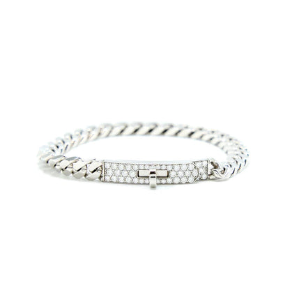 [Renovia Jewelry]KELLY CHAIN SILVER DIAMOND BRACELET
