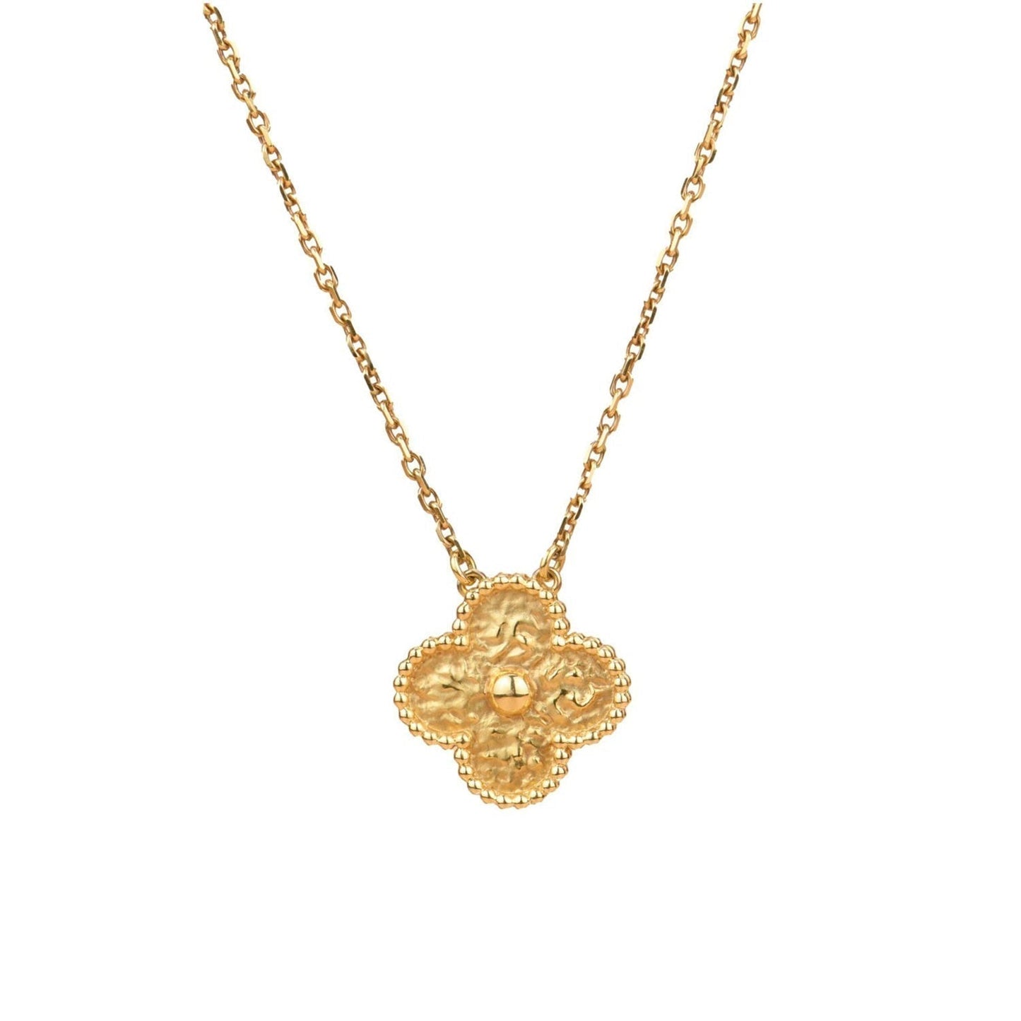 [Renovia Jewelry]CLOVER 15MM  BRONZING NECKLACE