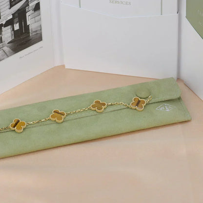 [Renovia Jewelry] CLOVER 5 MOTIFS TIGER EYE BRACELET COLLECTION