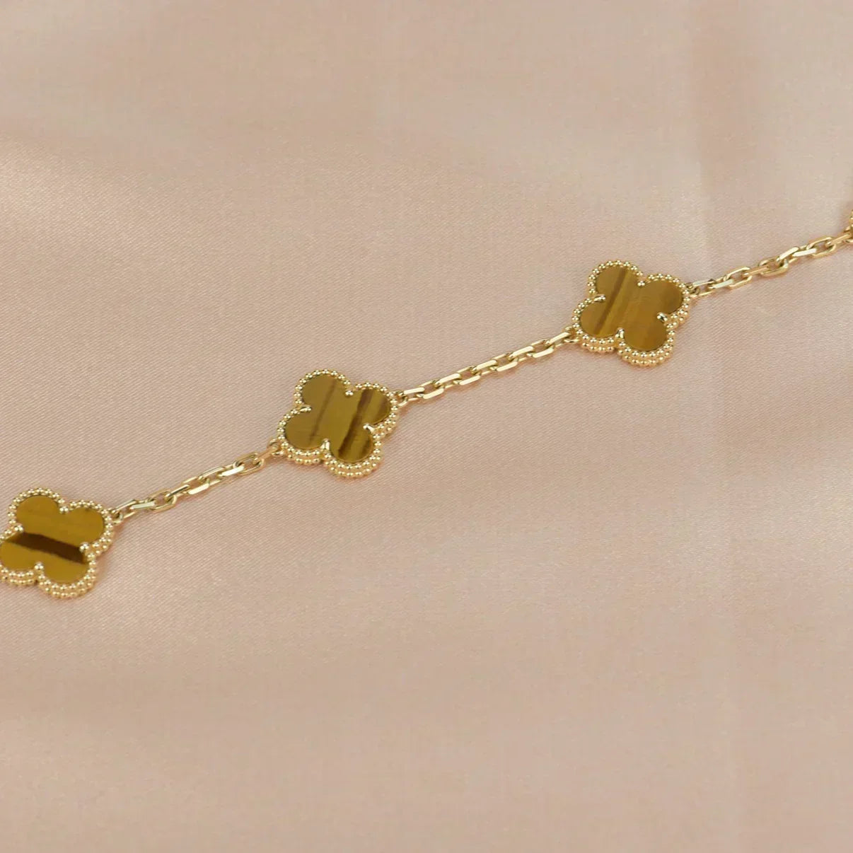[Renovia Jewelry] CLOVER 5 MOTIFS TIGER EYE BRACELET COLLECTION