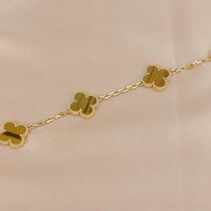 [Renovia Jewelry] CLOVER 5 MOTIFS TIGER EYE BRACELET COLLECTION