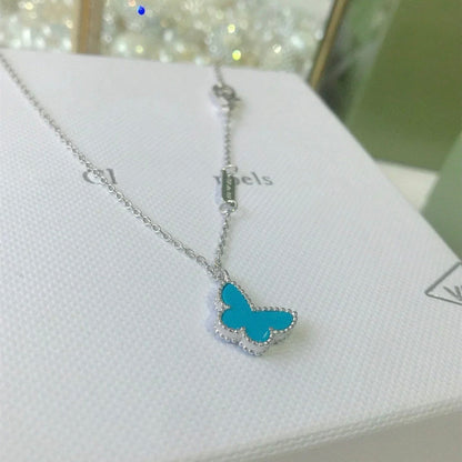 [Renovia Jewelry]BUTTERFLY TURQUOISE BUTTERFLY BRACELET SILVER