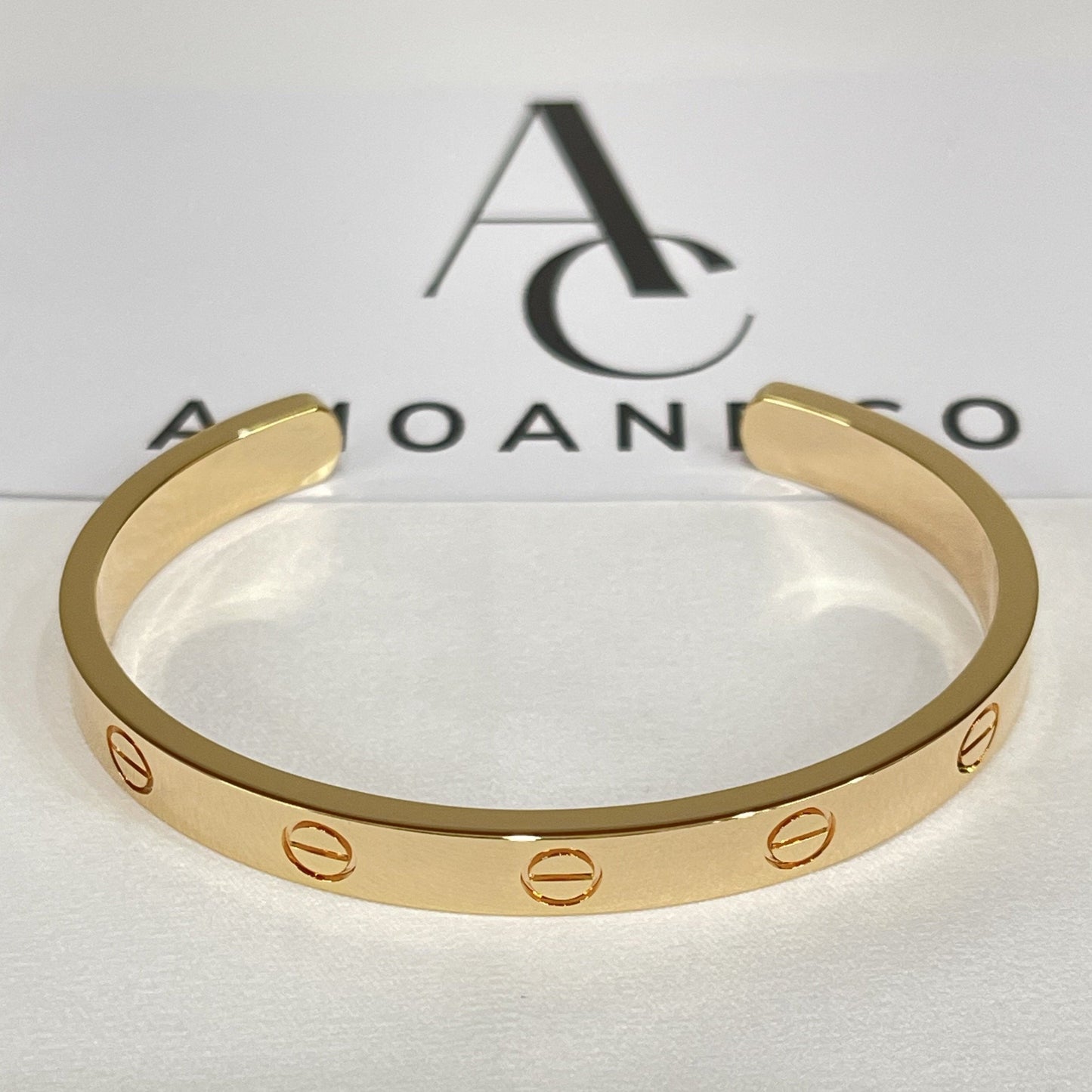 [Renovia Jewelry]LOVE BRACELET 6.1MM OPEN CUFF