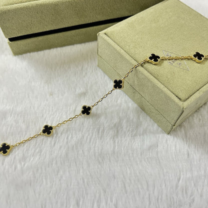 [Renovia Jewelry]CLOVER 6 MOTIF  ONYXS BRACELET