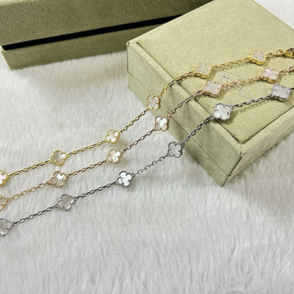 [Renovia Jewelry]CLOVER 6 MOTIF WHITE MOP BRACELET