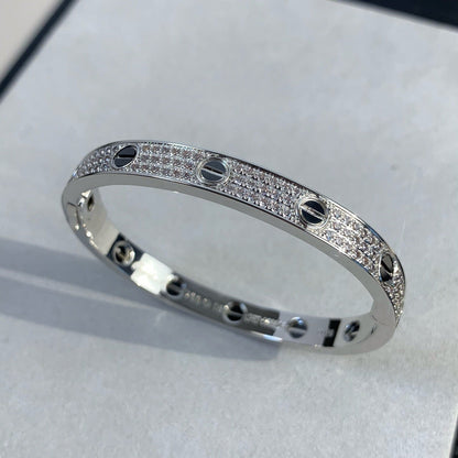 [Renovia Jewelry]LOVE BRACELET 6.1MM DIAMOND-PAVED CERAMIC