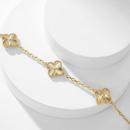 [Renovia Jewelry]CLOVER 10 MOTIFS LASER NECKLACE