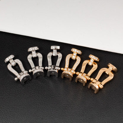 [Renovia Jewelry]FORCE LARGE HORSESHOE FULL DIAMOND BRACELET SILVER