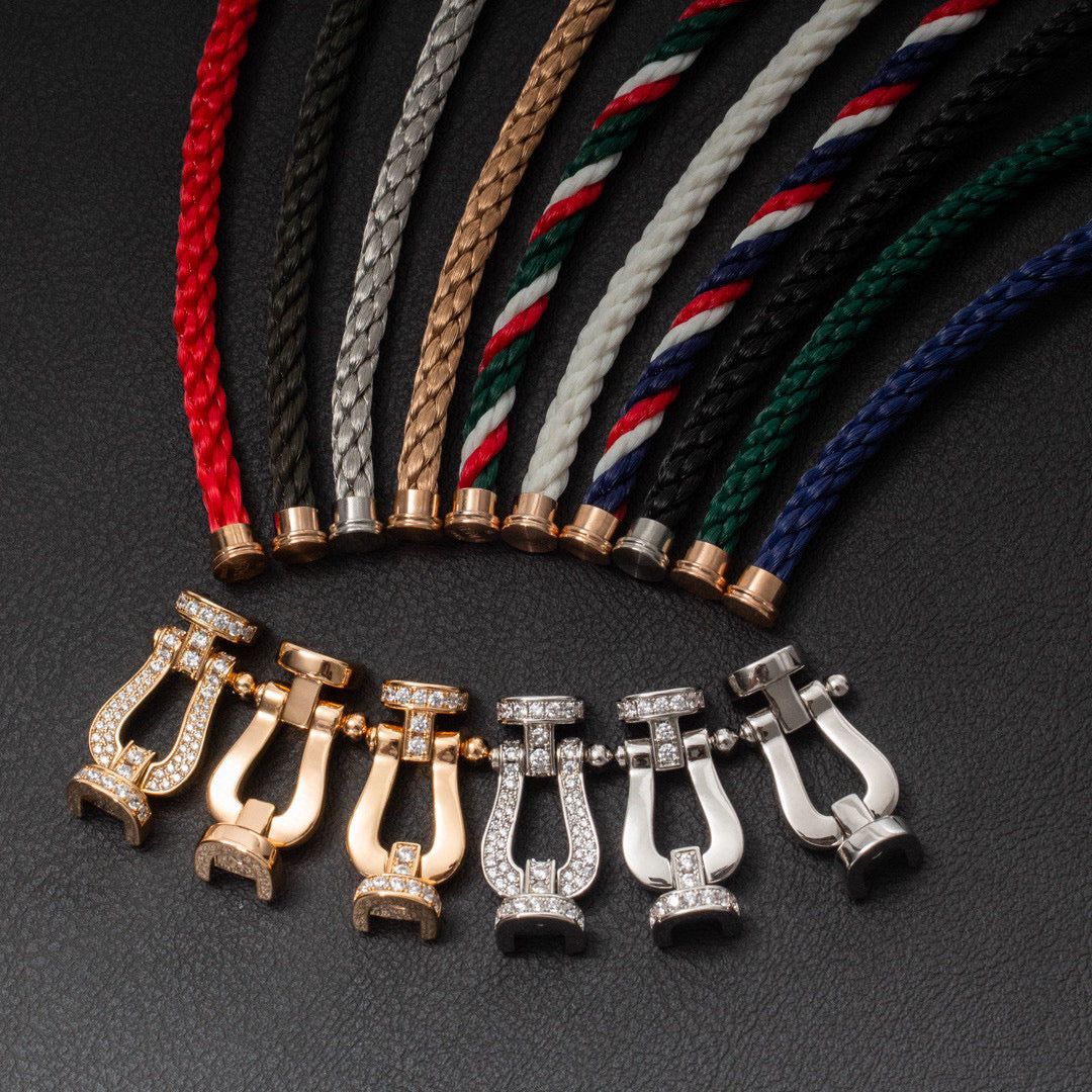 [Renovia Jewelry]FORCE LARGE HORSESHOE FULL DIAMOND BRACELET GOLD
