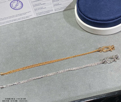 [Renovia Jewelry]FORCE SMALL HORSESHOE  DIAMOND CHAIN ROPE BRACELET