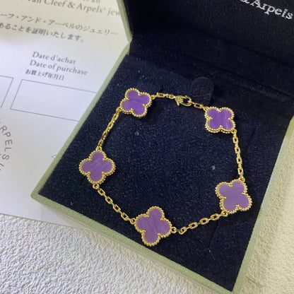 [Renovia Jewelry] CLOVER 5 MOTIF VIOLET BRACELET COLLECTION