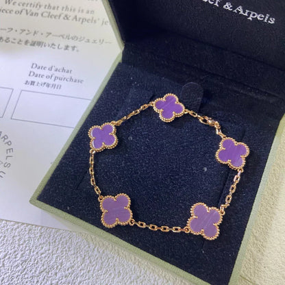[Renovia Jewelry] CLOVER 5 MOTIF VIOLET BRACELET COLLECTION