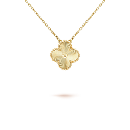 [Renovia Jewelry]CLOVER 15MM LASER NECKLACE