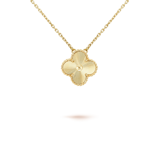 [Renovia Jewelry]CLOVER 15MM LASER NECKLACE