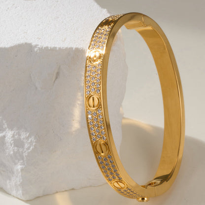 [Renovia Jewelry]LOVE BRACELET 6.1MM DIAMOND-PAVED